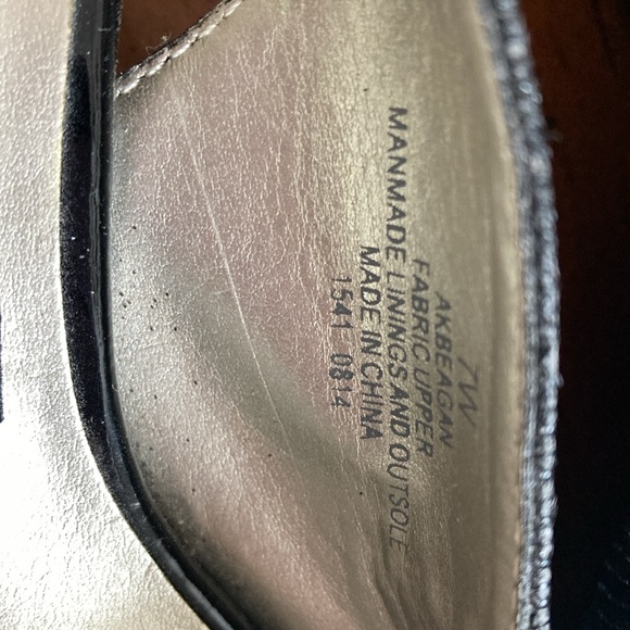 Anne Klein Gently used dressy sandals black with glitter Size 7Wide - Picture 5 of 6